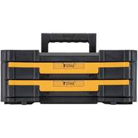 Coffre &agrave; outils avec tiroirs doubles peu profonds TSTAK IV, 16-1/4" x 12-1/4" x 6-3/8", Noir Rock Safety Industrial Ltd