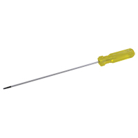 Electrician's Slotted Screwdriver, 1/8" Tip, Round, 6-1/2" L, Plastic Handle Rock Safety Industrial Ltd
