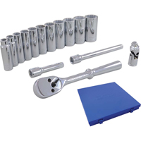 Socket & Attachment Set, 15 Pcs, 3/8" Drive Size, Deep Rock Safety Industrial Ltd