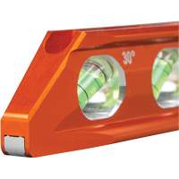 Torpedo Billet Level, 8" L, Aluminum, 4 Vials, Magnetic Rock Safety Industrial Ltd