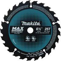 Max-Efficiency Circular Saw Blade, 6-1/2", 25 Teeth, Laminate/Wood Use Rock Safety Industrial Ltd