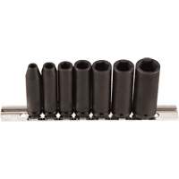 Socket Set, 7 Pcs, Impact, 1/4" Drive Size, Deep Rock Safety Industrial Ltd