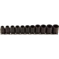 Socket Set, 11 Pcs, Impact, 3/8" Drive Size Rock Safety Industrial Ltd