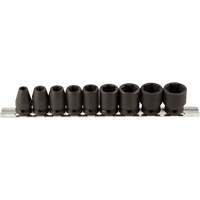 Socket Set, 9 Pcs, Impact, 3/8" Drive Size Rock Safety Industrial Ltd