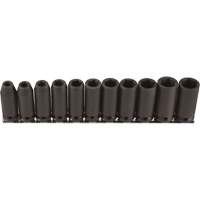 Long Socket Set, 11 Pcs, Impact, 3/8" Drive Size, Deep Rock Safety Industrial Ltd