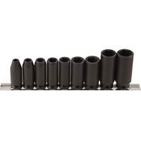 Long Socket Set, 9 Pcs, Impact, 3/8" Drive Size, Deep Rock Safety Industrial Ltd