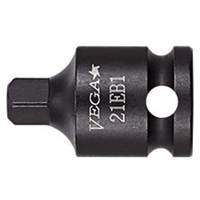 Socket Adapter, Impact, 3/8" Drive, 1/2" Socket, 1.5" L, Pin Rock Safety Industrial Ltd