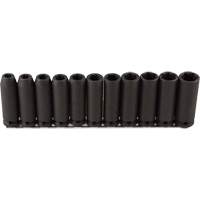 Long Socket Set, 11 Pcs, Impact, 1/2" Drive Size, Deep Rock Safety Industrial Ltd