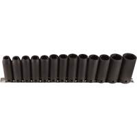 Long Socket Set, 13 Pcs, Impact, 1/2" Drive Size, Deep Rock Safety Industrial Ltd