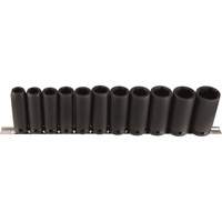 Long Socket Set, 11 Pcs, Impact, 1/2" Drive Size, Deep Rock Safety Industrial Ltd