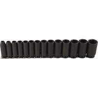 Long Socket Set, 14 Pcs, Impact, 1/2" Drive Size, Deep Rock Safety Industrial Ltd