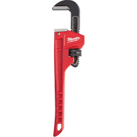 Cl&eacute; &agrave; tuyau, Cap des m&acirc;choires 1-1/2", Longueur 10", Fini Rev&ecirc;tement en poudre, Prise Ergonomique Rock Safety Industrial Ltd