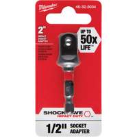 Adaptateur de douille &agrave; chocs Shockwave, 1/4" Prise, Dimension m&acirc;le 1/2", Sph&eacute;rique, 2" lo Rock Safety Industrial Ltd