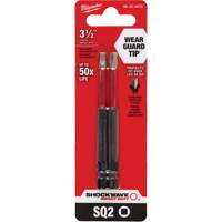 Shockwave Impact Duty Screwdriver Bit, Square, #2 Tip, 1/4" Drive Size, 3-1/2" Length Rock Safety Industrial Ltd