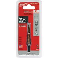 Step Drill Bit, 1/8"/#1 - 1/2"/#1 , 1/32" Increments, High Speed Cobalt Rock Safety Industrial Ltd