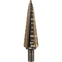 Step Drill Bit, 3/16"/#4 - 7/8"/#4 , 1/32" Increments, High Speed Cobalt Rock Safety Industrial Ltd