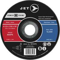 Meules &agrave; tronçonner Power Xtreme, 5" x 1/16", Arbre de 7/8", Type 1, 12 200 Tr/min Rock Safety Industrial Ltd