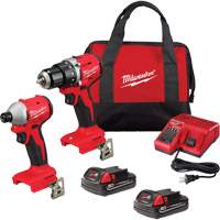 M18 Compact Brushless ½” Drill Driver & ¼” Hex Impact Driver Combo Kit, Lithium-Ion, 18 V Rock Safety Industrial Ltd