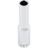 Douille chrom&eacute;e, 8 mm, Prise 1/4", 12 pans, Profond Rock Safety Industrial Ltd