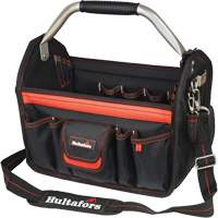 Porte-outils de 14" &agrave; dessus ouvert, Polyester balistique, Noir/Rouge Rock Safety Industrial Ltd