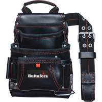 Carpenter's Nail & Tool Bag, Leather, 11 Pockets, Black Rock Safety Industrial Ltd