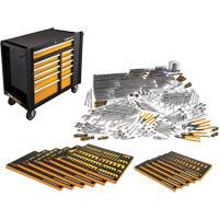 Ensemble d'outils manuels pour maître m&eacute;canicien & poste de travail mobile, 614 morceaux Rock Safety Industrial Ltd