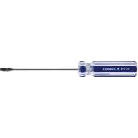 Blue Transparent Striped Slotted Screwdriver, 1/8" Tip, Round, Plastic Handle Rock Safety Industrial Ltd
