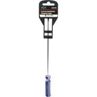 Tournevis &agrave; fente bleu transparent avec bandes, Tige de 1/8", Ronde, Prise en Plastique Rock Safety Industrial Ltd