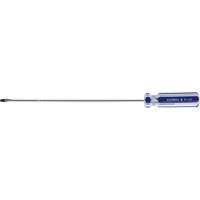 Tournevis &agrave; fente bleu transparent avec bandes, Tige de 1/8", Ronde, Prise en Plastique Rock Safety Industrial Ltd
