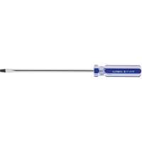 Tournevis &agrave; fente bleu transparent avec bandes, Tige de 3/16", Ronde, Prise en Plastique Rock Safety Industrial Ltd