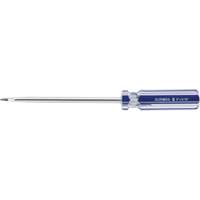 Blue Transparent Striped Slotted Screwdriver, 5/16" Tip, Round, Plastic Handle Rock Safety Industrial Ltd