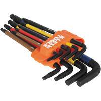 Jeu de cl&eacute; hex de style L extra longues et chromocod&eacute;es avec support, 9 mcx, Imp&eacute;rial Rock Safety Industrial Ltd