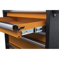 GSX Series Rolling Tool Cabinet, 6 Drawers, 36" W x 18-1/5" D x 37-2/5" H, Black/Orange Rock Safety Industrial Ltd