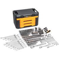 Jeu d'outils pour m&eacute;canicien &agrave; 12 pans dans boîte de rangement &agrave; trois tiroirs Rock Safety Industrial Ltd