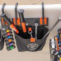 Module de poche pour quincaillerie avec crochet en S Bucket Work Centre, Nylon, 1 pochettes, Noir/Orange Rock Safety Industrial Ltd