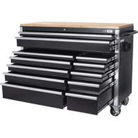 HDRC5212 HD Series Roller Cabinet, 12 Drawers, 51-1/4" W x 21" D x 40-3/10" H, Black Rock Safety Industrial Ltd