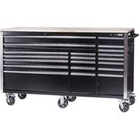 HDRC7220 HD Series Roller Cabinet, 20 Drawers, 72" W x 24" D x 42-3/10" H, Black Rock Safety Industrial Ltd