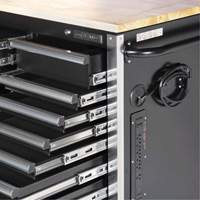 HDRC7220 HD Series Roller Cabinet, 20 Drawers, 72" W x 24" D x 42-3/10" H, Black Rock Safety Industrial Ltd