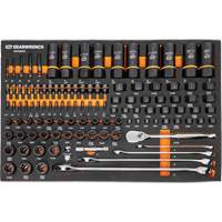 Mechanics Tool Set in Modular Foam Trays with Storage Unit, 247 Pieces Rock Safety Industrial Ltd