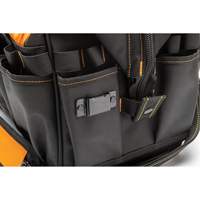 Sac &agrave; outils de 20" pour les professionnels, Nylon, 33 pochettes, Noir/Orange Rock Safety Industrial Ltd