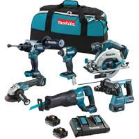 LXT Brushless 6 Tool Combo Kit, Lithium-Ion, 18 V Rock Safety Industrial Ltd
