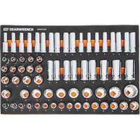 MEGAMOD Metric Mechanics Tool Set in Modular Foam Trays with Rolling Cabinet, 358 Pieces Rock Safety Industrial Ltd