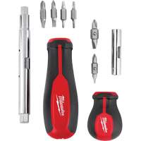 11-in-1 Multi-Bit Screwdriver & 6-in-1 Stubby Multi-Bit Screwdriver Set, 3"/9-4/5" L, Cushion Grip Handle Rock Safety Industrial Ltd