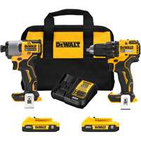 Brushless Cordless Drill/Driver & Impact Driver Combo Kit, Lithium-Ion, 20 V Rock Safety Industrial Ltd