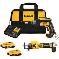 XR&reg; Brushless Drywall Screwgun & Cut-Out Tool Combo Kit, Lithium-Ion, 20 V Rock Safety Industrial Ltd