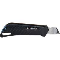 Couteau professionnel de 18 mm avec verrouillage &agrave; cliquet, Acier inoxydable, Robuste, Prise en Plastique Rock Safety Industrial Ltd