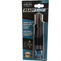Couteau r&eacute;tractable de 25 mm, Acier inoxydable, Robuste, Prise en Caoutchouc Rock Safety Industrial Ltd