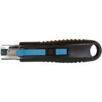 Couteau de s&eacute;curit&eacute; r&eacute;tractable standard, Acier inoxydable, Prise en Caoutchouc Rock Safety Industrial Ltd