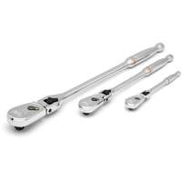 1/4", 3/8" & 1/2" Drive 90-Tooth Locking  Teardrop Ratchet Set Rock Safety Industrial Ltd