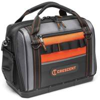 Sac ouvert de 17" pour outils d'ouvrier, Polyester, 3 pochettes, Noir/Gris/Orange Rock Safety Industrial Ltd